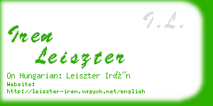 iren leiszter business card